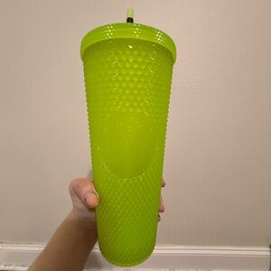 Starbucks Venti Green Textured Tumbler with Straw